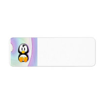 Adorable Cartoon Penguin Return Address Label