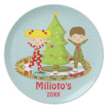 Adorable Christmas Morning Dish Plates