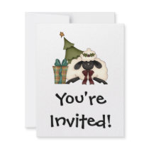 adorable christmas time sheep announcements