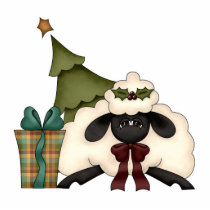 adorable christmas time sheep photo sculptures