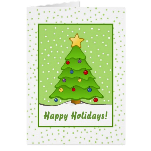 Adorable Christmas Tree Art Card Zazzle
