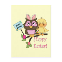 Adorable Customizable Easter Spring Owl Tees, Gift