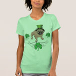 Adorable Customizable St. Pat's Day Pug T Shirts