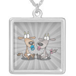 adorable cute baby kids goatlings goats cartoon personalized necklace