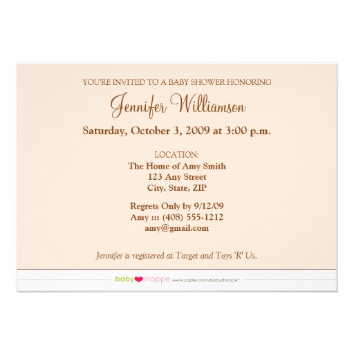 Adorable Designer Baby Shower Invitation :: 13