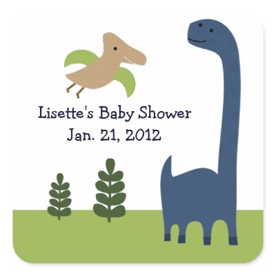 Adorable Dino/Dinosaur 3 Stickers/Envelope Seals by Personalizedbydiane