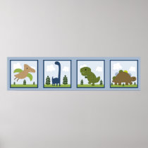 Adorable Dino/Dinosaurs Personalized Art Poster posters