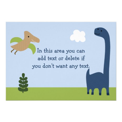 Adorable Dinosaur/Dino Baby Shower Invitation