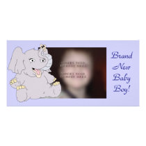 Adorable Elephant Photo Card Template