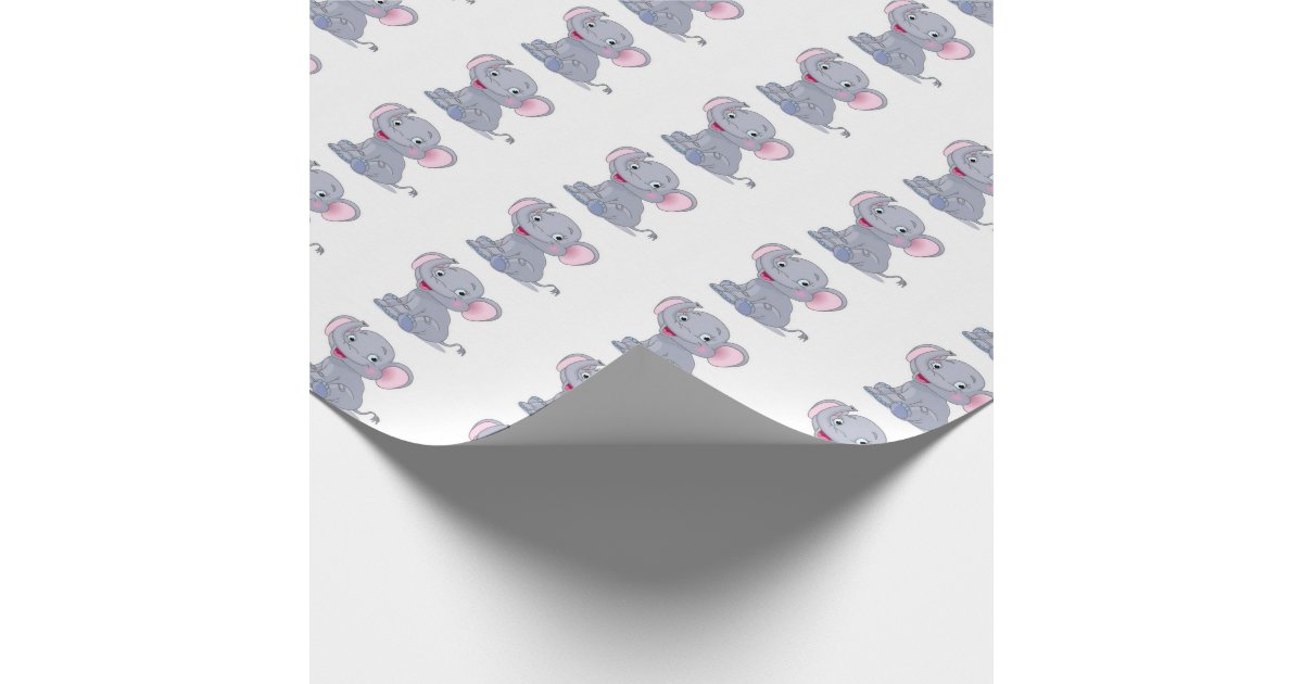 Adorable Elephant Wrapping paper | Zazzle
