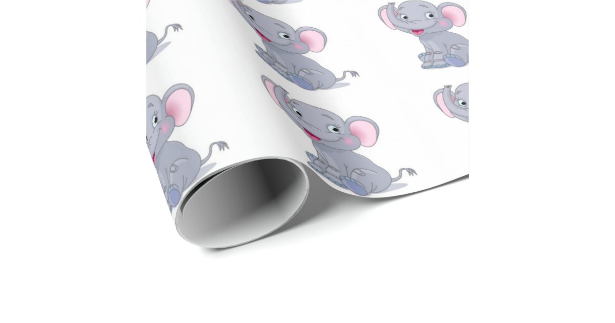 Adorable Elephant Wrapping paper | Zazzle