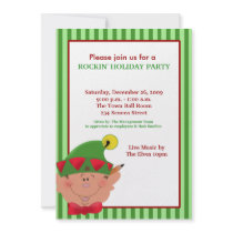 ADORABLE ELF Elves Holiday Christmas Red/Green invitations by allpetscherished ADORABLE ELF Elves Holiday Christmas Red/Green invitations