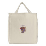 Adorable Embroidered Puggy Tote Bag - Customize