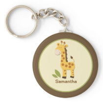 ADORABLE GIRAFFE CUSTOMIZABLE KEYCHAIN
