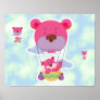 adorable hot air balloon bears posters