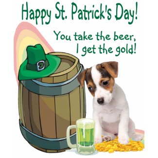 Adorable Jack Russell Puppy St Patrick’s Day shirt