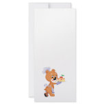 adorable little baker bakery bear with cake customized rack card
