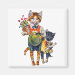Adorable Little Cats Bearing Gifts Magnets
