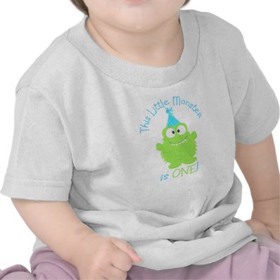 Adorable Little Monster First Birthday T-Shirt