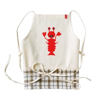 Adorable Lobster Zazzle HEART Apron
