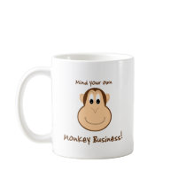 Adorable monkey coffee mug