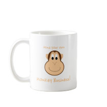 Adorable monkey coffee mug