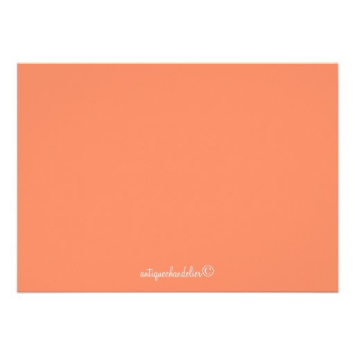 Adorable Orange Elephant Baby Shower Invitation