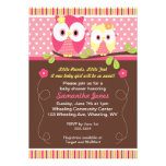 Adorable Owls Baby Shower Birthday Invitation