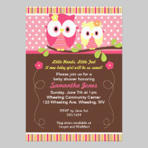 Adorable Owls Baby Shower Birthday Invitation invitations