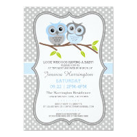 Adorable Owls Baby Shower Card