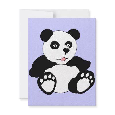 Adorable Panda Personalized Invites by Robbirt