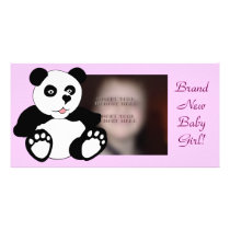 Adorable Panda Photo Card Template