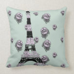 Adorable Paris Pattern Pillow with Eiffel Tower pillows