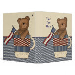 Adorable Patriotic Teddy Bear Binder