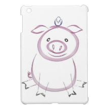 Adorable Pig and Bird iPad Mini Case