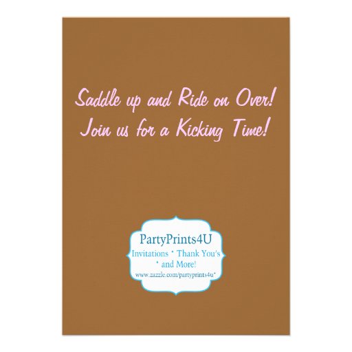 Adorable Pink Blonde Cowgirl Birthday Party Invite