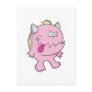 adorable pink tongue chomper monster post card
