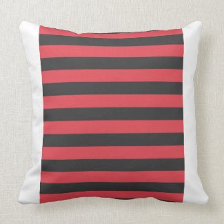Adorable Pirate Boy in Red & Black Stripes Top Pillows