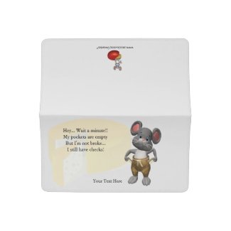 Adorable Poor Mouse Checkbook Cover – Customize It