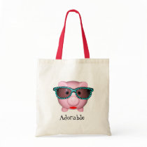 "Adorable" Pretty Piggy Tote Bag