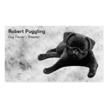 Adorable Pug Puppy Business Card Templates
