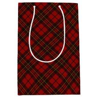 Adorable Red Christmas tartan Medium Gift Bag