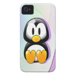 Adorable Sitting Cartoon Penguin iPhone 4 Case