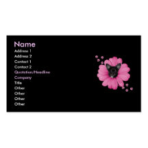 Adorable Sly Heaven Chihuahua Pink Flower Business Card Templates