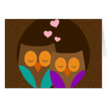 Adorable Tree Owls Card