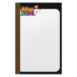 Adorable Tree Owls Stationery Paper