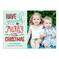 Adorable Type Christmas Photo Card