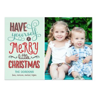 Adorable Type Christmas Photo Card Personalized Invitations