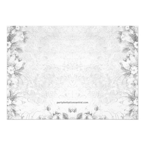 Adorable Vintage Pink and Gray Baby Shower Custom Invitation