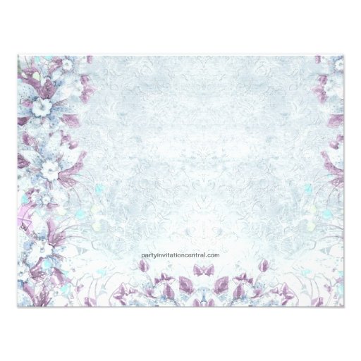 Adorable Vintage Pink and Purple Baby Shower Invite